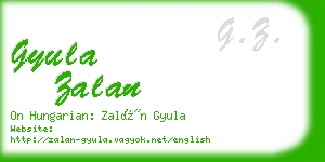 gyula zalan business card